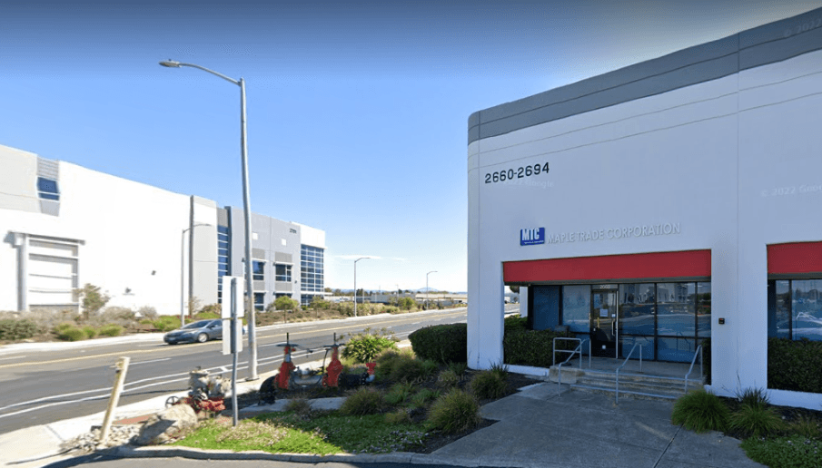 Maple Trade Corporation facility in Hayward California - eco-friendly paper bag manufacturing warehouse